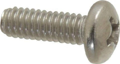 Value Collection - #8-32 UNC, 1/2" Length Under Head Phillips Drive Machine Screw - Pan Head, Grade 316 Stainless Steel, Uncoated, Without Washer - Industrial Tool & Supply