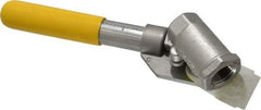 Apollo - 1/2" Pipe, Stainless Steel Standard Ball Valve - 2 Piece, Inline - One Way Flow, FNPT x FNPT Ends, Deadman Lever (Spring Return to Close) Handle, 2,000 WOG, 150 WSP - Industrial Tool & Supply