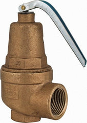 Conbraco - 3/4" Inlet, 1" Outlet, ASME Section IV Safety Relief Valve - 15 Max psi, Bronze, 635,000 BTUs - Industrial Tool & Supply