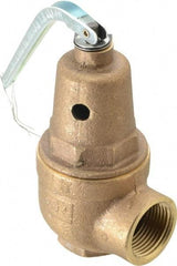 Conbraco - 3/4" Inlet, 1" Outlet, ASME Section IV Safety Relief Valve - 30 Max psi, Bronze, 970,000 BTUs - Industrial Tool & Supply