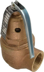 Conbraco - 3/4" Inlet, 1" Outlet, ASME Section IV Safety Relief Valve - 150 Max psi, Bronze, 3,655,000 BTUs - Industrial Tool & Supply