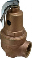 Conbraco - 1" Inlet, 1-1/4" Outlet, ASME Section IV Safety Relief Valve - 30 Max psi, Bronze, 1,570,000 BTUs - Industrial Tool & Supply