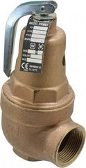 Conbraco - 1" Inlet, 1-1/4" Outlet, ASME Section IV Safety Relief Valve - 100 Max psi, Bronze, 4,105,000 BTUs - Industrial Tool & Supply