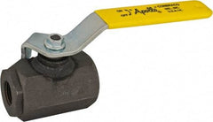 Apollo - 1/2" Pipe, Full Port, Carbon Steel Standard Ball Valve - 2 Piece, Inline - One Way Flow, FNPT x FNPT Ends, Lever Handle, 3,000 WOG - Industrial Tool & Supply