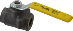 Apollo - 3/8" Pipe, Standard Port, Carbon Steel Standard Ball Valve - 2 Piece, Inline - One Way Flow, FNPT x FNPT Ends, Lever Handle, 2,000 WOG, 150 WSP - Industrial Tool & Supply