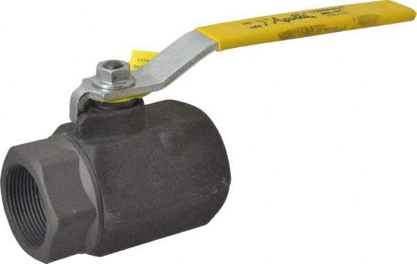 Apollo - 1-1/2" Pipe, Standard Port, Carbon Steel Standard Ball Valve - 2 Piece, Inline - One Way Flow, FNPT x FNPT Ends, Lever Handle, 1,500 WOG, 150 WSP - Industrial Tool & Supply