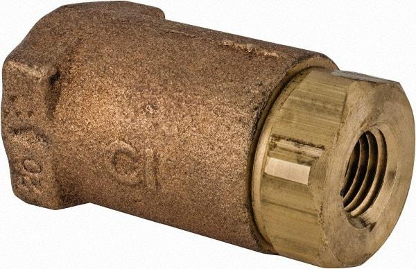 Conbraco - 1/4" Bronze Check Valve - Inline, FNPT x FNPT - Industrial Tool & Supply