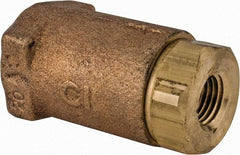 Conbraco - 1/4" Bronze Check Valve - Inline, FNPT x FNPT - Industrial Tool & Supply