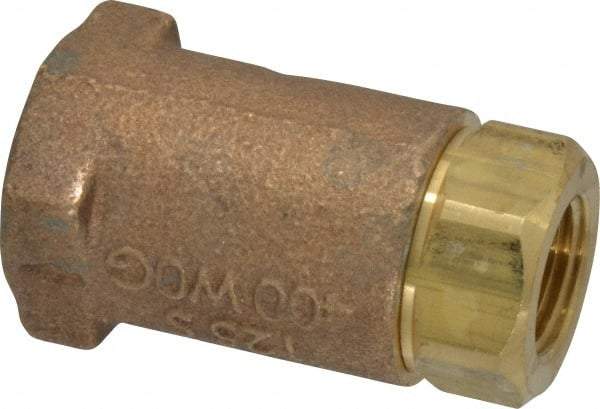 Conbraco - 3/8" Bronze Check Valve - Inline, FNPT x FNPT - Industrial Tool & Supply