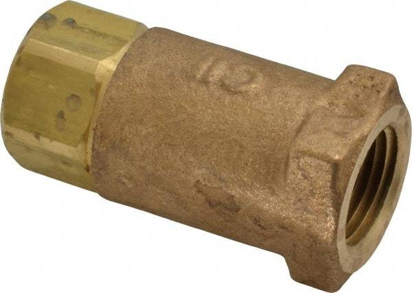 Conbraco - 1/2" Bronze Check Valve - Inline, FNPT x FNPT - Industrial Tool & Supply