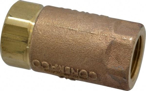 Conbraco - 3/4" Bronze Check Valve - Inline, FNPT x FNPT - Industrial Tool & Supply