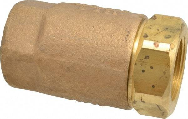 Conbraco - 1-1/4" Bronze Check Valve - Inline, FNPT x FNPT - Industrial Tool & Supply