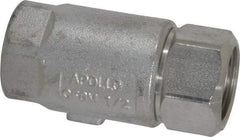 Conbraco - 1/2" Stainless Steel Check Valve - Inline, FNPT x FNPT - Industrial Tool & Supply