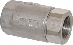 Conbraco - 1" Stainless Steel Check Valve - Inline, FNPT x FNPT - Industrial Tool & Supply
