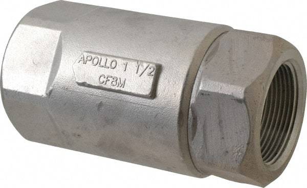 Conbraco - 1-1/2" Stainless Steel Check Valve - Inline, FNPT x FNPT - Industrial Tool & Supply