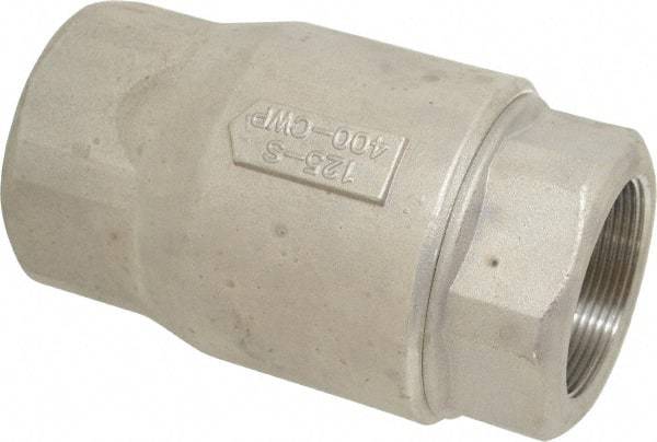 Conbraco - 2" Stainless Steel Check Valve - Inline, FNPT x FNPT - Industrial Tool & Supply