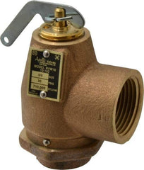 Conbraco - 3/4" Inlet, 1" Outlet, ASME Safety Relief Valve - 30 Max psi, Bronze, 710,000 BTUs - Industrial Tool & Supply