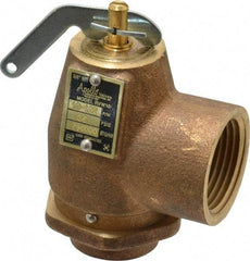 Conbraco - 3/4" Inlet, 1" Outlet, ASME Safety Relief Valve - 35 Max psi, Bronze, 790,000 BTUs - Industrial Tool & Supply