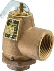 Conbraco - 3/4" Inlet, 1" Outlet, ASME Safety Relief Valve - 50 Max psi, Bronze, 1,035,000 BTUs - Industrial Tool & Supply