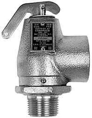 Conbraco - 3/4" Inlet, 1" Outlet, ASME Safety Relief Valve - 35 Max psi, Bronze, 790,000 BTUs - Industrial Tool & Supply