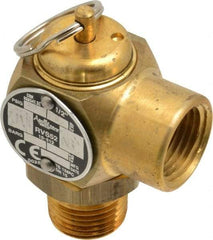 Conbraco - 1/2" Inlet, 1/2" Outlet, ASME Safety Relief Valve - 40 Max psi, Bronze, 305,000 BTUs - Industrial Tool & Supply