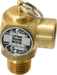Conbraco - 1/2" Inlet, 1/2" Outlet, ASME Safety Relief Valve - 50 Max psi, Bronze, 365,000 BTUs - Industrial Tool & Supply