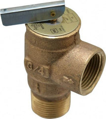 Conbraco - 3/4" Inlet, 3/4" Outlet, ASME Low Pressure Steam Heating Relief Valve - 15 Max psi, Bronze, 407 Lb per Hour - Industrial Tool & Supply