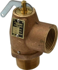 Conbraco - 1" Inlet, 1" Outlet, ASME Low Pressure Steam Heating Relief Valve - 15 Max psi, Bronze, 643 Lb per Hour - Industrial Tool & Supply