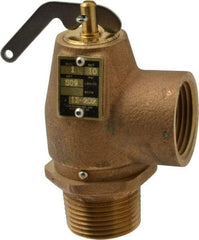 Conbraco - 1" Inlet, 1" Outlet, ASME Low Pressure Steam Heating Relief Valve - 10 Max psi, Bronze, 643 Lb per Hour - Industrial Tool & Supply