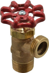 Conbraco - 3/4" Pipe, Bronze, MNPT x GHT End Connection, Boiler Drain Valve - 15/16" Long Shank, Handwheel Handle - Industrial Tool & Supply