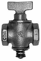 Conbraco - 3/8" Pipe, Tee Head Wrench Operated Gas Cock - Bronze - Industrial Tool & Supply