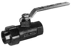 Apollo - 2" Pipe, Bronze Single Union Ends Ball Valve - Inline - One Way Flow, FNPT x FNPT Ends, Lever Handle, 600 WOG, 150 WSP - Industrial Tool & Supply