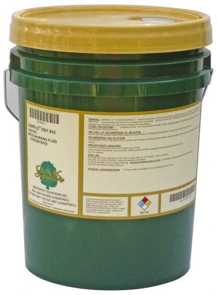 Oak Signature - Oakflo DSY 910, 5 Gal Pail Cutting & Grinding Fluid - Synthetic, For Drilling, Milling, Sawing, Tapping, Turning - Industrial Tool & Supply