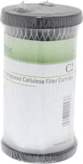 Pentair - 2-1/2" OD, 5µ, Carbon Impregnated Cellulose Pleated-Dual Purpose-Powder Activated Cartridge Filter - 4-7/8" Long, Reduces Tastes, Odors & Sediments - Industrial Tool & Supply