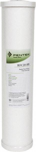 Pentair - 4-1/2" OD, 25µ, Granular Activated Carbon Radial Flow Cartridge Filter - 20" Long, Reduces Tastes, Odors & Sediments - Industrial Tool & Supply