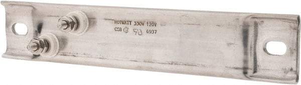 Hotwatt - 120 Volt, 330 Watt, 8" Long Channel Strip Heater - 2-3/4" Hot Length, 50 Watt per Sq In - Industrial Tool & Supply