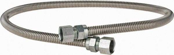 Dormont - 3/4" Inlet, 3/4" Outlet FIP x FIP Gas Connector - 48" Long, 1/2" Hose ID - Industrial Tool & Supply