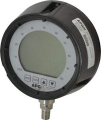 Made in USA - 4-1/2" Dial, 1/4 Thread, 0-500 Scale Range, Pressure Gauge - Lower Connection Mount, Accurate to 0.25% of Scale - Industrial Tool & Supply