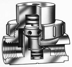 Simtech - 1/4" NPTF Air Operated Valve - 125 Max psi, PVC/EPDM Material - Industrial Tool & Supply