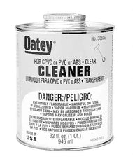 Oatey - 1 Gal All-Purpose Cleaner - Clear, Use with ABS, PVC & CPVC For All Diameters - Industrial Tool & Supply