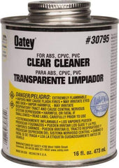 Oatey - 16 oz All-Purpose Cleaner - Clear, Use with ABS, PVC & CPVC For All Diameters - Industrial Tool & Supply