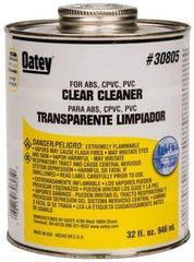 Oatey - 32 oz All-Purpose Cleaner - Clear, Use with ABS, PVC & CPVC For All Diameters - Industrial Tool & Supply