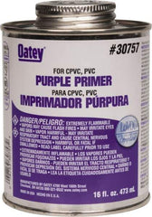 Oatey - 16 oz All Purpose Primer/Cleaner - Purple, Use with PVC & CPVC - Industrial Tool & Supply