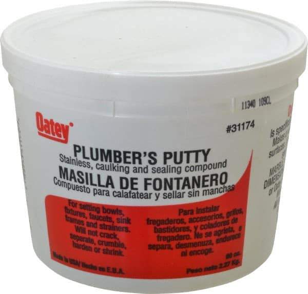 Oatey - Putty Type: Plumber's Putty Container Size: 5 Lbs. - Industrial Tool & Supply