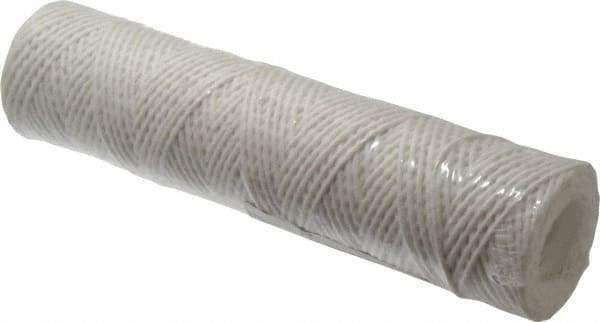 Parker - 2-1/2" OD, 10µ, Acetate Cotton String-Wound Cartridge Filter - 10" Long - Industrial Tool & Supply