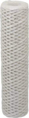 Parker - 2-1/2" OD, 50µ, Acetate Cotton String-Wound Cartridge Filter - 10" Long - Industrial Tool & Supply