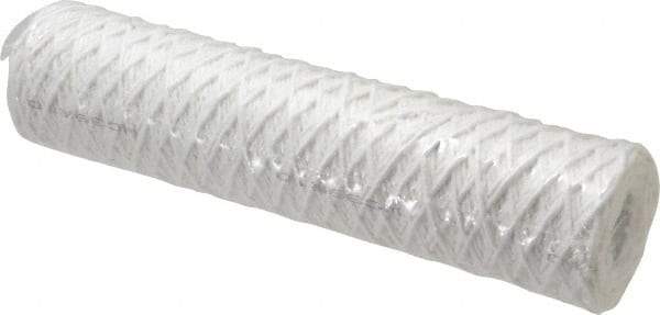 Parker - 2-1/2" OD, 1µ, Acetate Cotton String-Wound Cartridge Filter - 10" Long - Industrial Tool & Supply