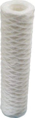 Parker - 2-1/2" OD, 1µ, Polypropylene Cotton String-Wound Cartridge Filter - 10" Long - Industrial Tool & Supply