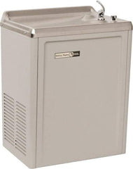 Halsey Taylor - 4 GPH Cooling Capacity Compact Flush Wall Mounted Water Cooler & Fountain - Vinyl Cabinet, 230 Watts, 2.5 Full Load Amperage, 0.16 hp - Industrial Tool & Supply