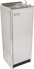 Halsey Taylor - 14 GPH Cooling Capacity Deluxe Floor Standing Water Cooler & Fountain - In-Wall, 0.2 hp, Stainless Steel - Industrial Tool & Supply